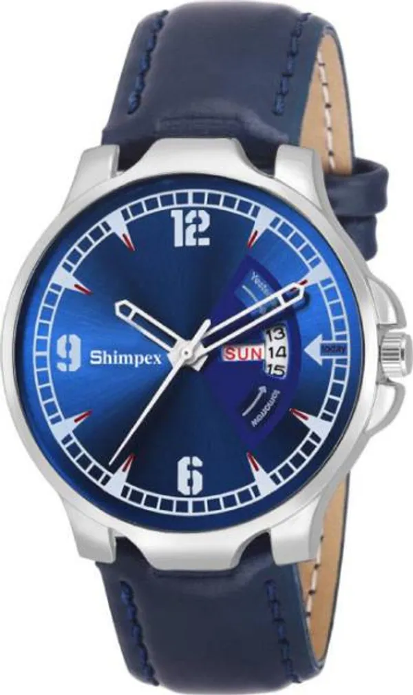 Shimpex_Good_Quality__Watches_Black_Genuine_Leather_Women_Waterproof_With_A_One_Year_Warranty_Day_And_Date_Analog