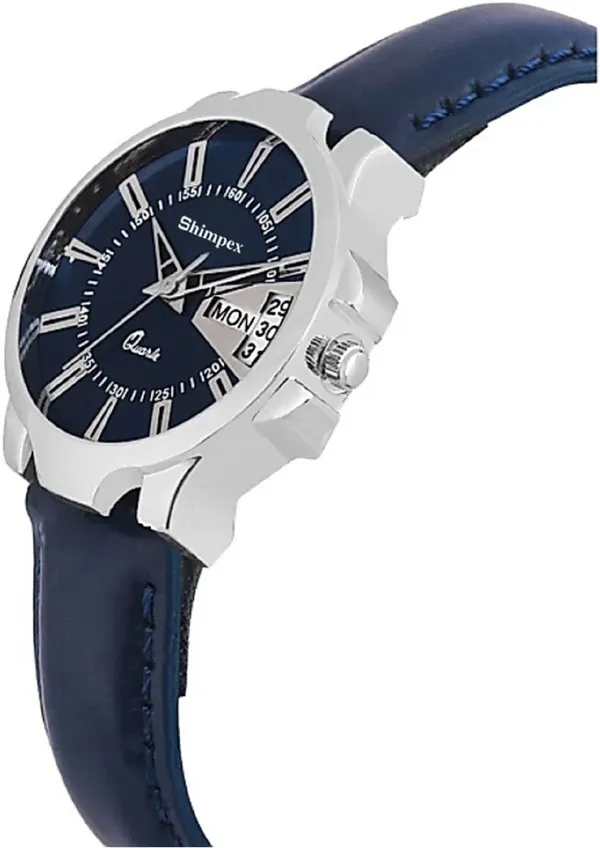 Shimpex_Good_Quality__Watches_Blue_Genuine_Leather_Women_Waterproof_With_A_One_Year_Warranty_Day_And_Date_Analog