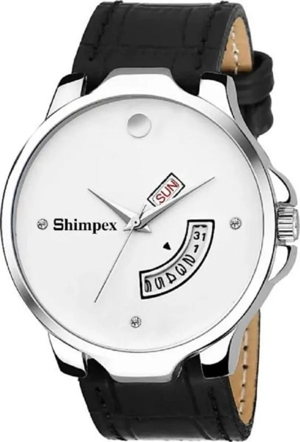 Premium_Watches_White_Genuine_Leather_Men_Waterproof_With_A_One_Year_Warranty_Day_And_Date_Analog