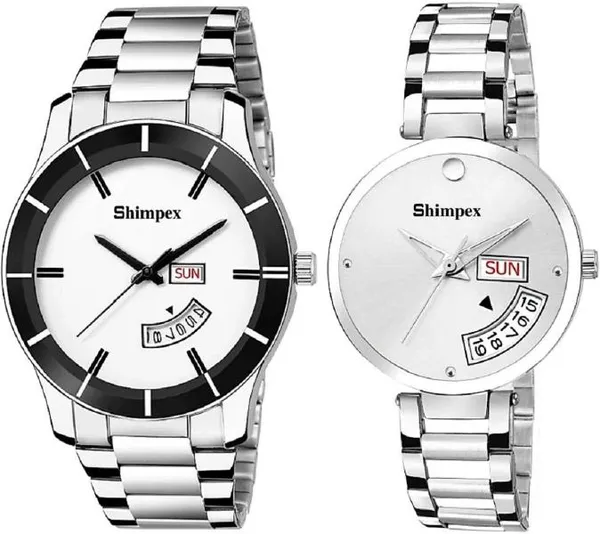 Premium_Watches_White_Metal_Couple_Waterproof_With_A_One_Year_Warranty_Day_And_Date_Analog