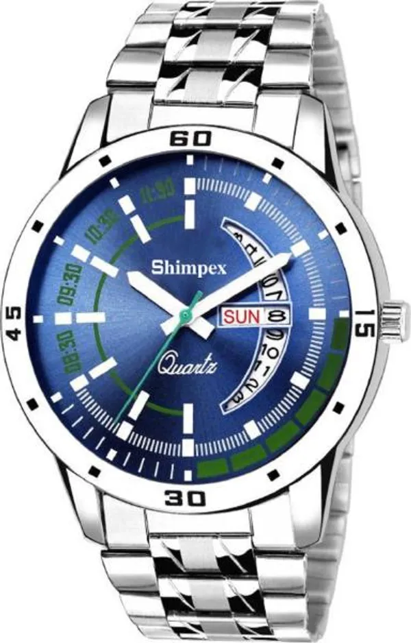 Shimpex_Good_Quality__Watches_White_Genuine_Leather_Metal_Boys_Waterproof_With_A_One_Year_Warranty_Day_And_Date_Analog