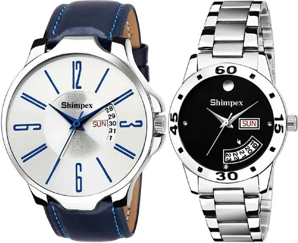 Premium_Watches_Multicolor_Metal_Genuine_Leather_Couple_Waterproof_With_A_One_Year_Warranty_Day_And_Date_Analog