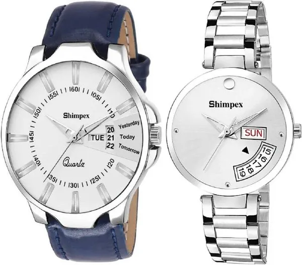 Premium_Watches_Silver_Metal_Genuine_Leather_Men_&_Women_Waterproof_With_A_One_Year_Warranty_Day_And_Date_Analog