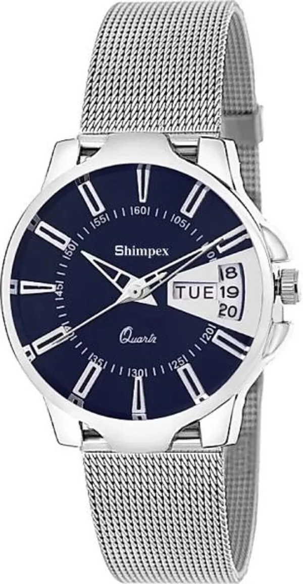 Premium_Watches_Blue_Metal_Girls_Waterproof_With_A_One_Year_Warranty_Day_And_Date_Analog