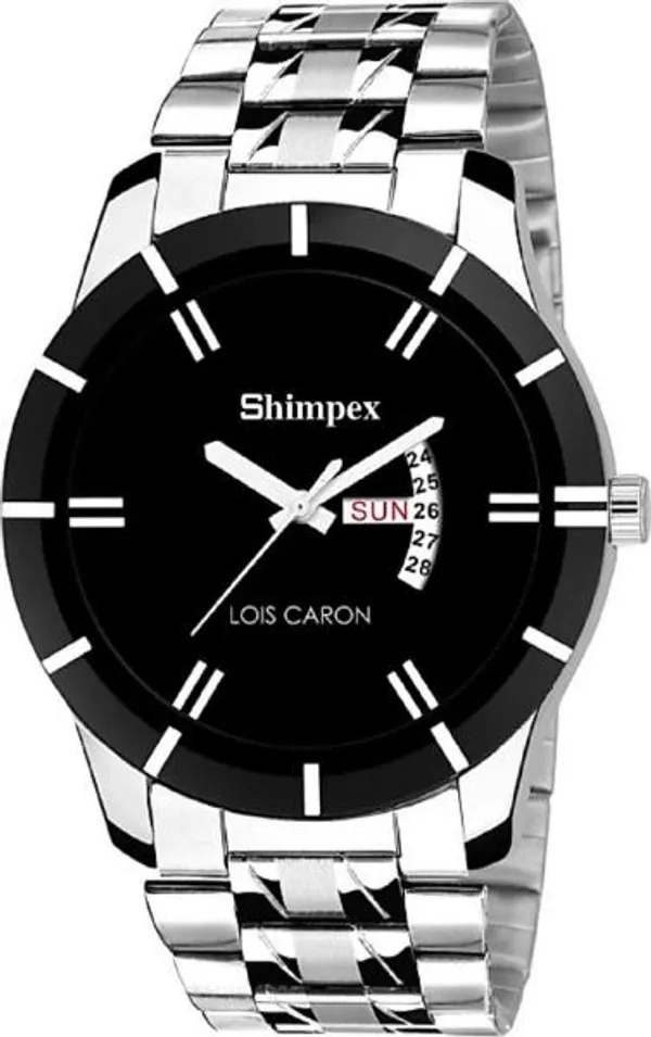Premium_Watches_Black_Metal_Boys_Waterproof_With_A_One_Year_Warranty_Day_And_Date_Analog