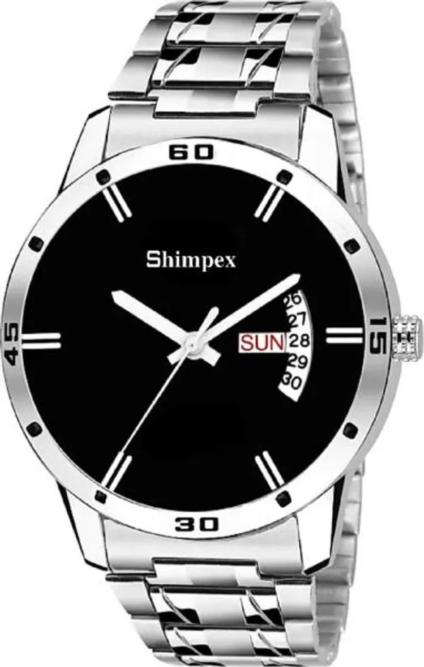 Premium_Watches_Black_Metal_Boys_Waterproof_With_A_One_Year_Warranty_Day_And_Date_Analog