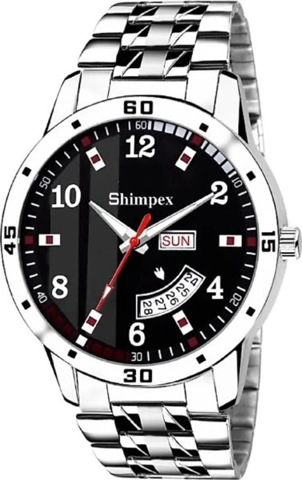 Premium_Watches_Black_Metal_Boys_Waterproof_With_A_One_Year_Warranty_Day_And_Date_Analog