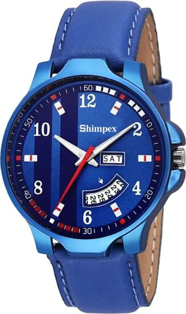 Premium_Watches_Blue_Genuine_Leather_Boys_Waterproof_With_A_One_Year_Warranty_Day_And_Date_Analog