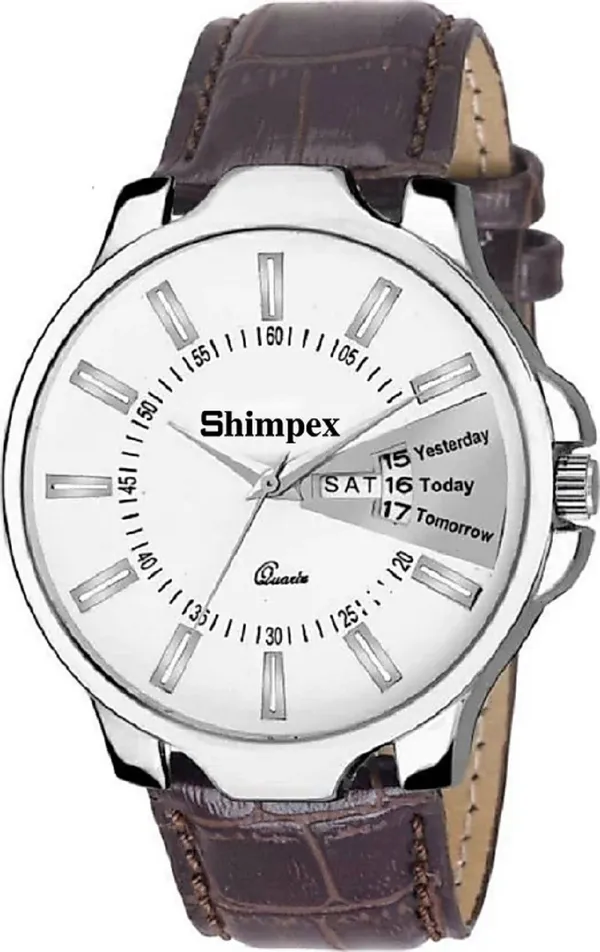Premium_Watches_White_Stainless_Steel_Men_&_Women_Waterproof_With_A_One_Year_Warranty_Day_And_Date_Analog