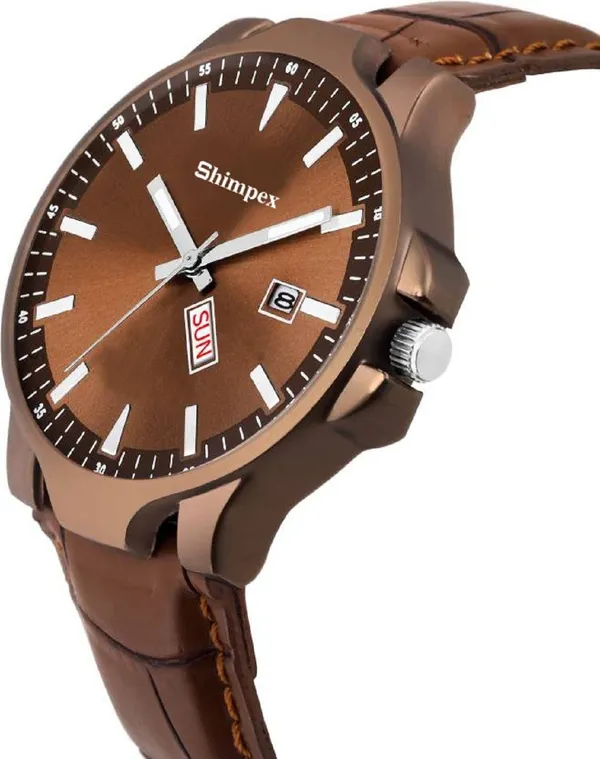 Shimpex_Good_Quality__Watches_White_Genuine_Leather_Stainless_Steel_Couple_Waterproof_With_A_One_Year_Warranty_Day_And_Date_Analog