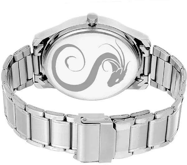 Premium_Watches_White_Stainless_Steel_Couple_Waterproof_With_A_One_Year_Warranty_Day_And_Date_Analog