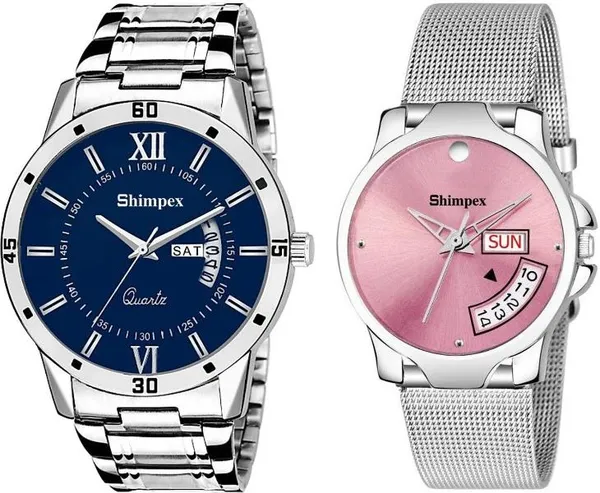 Premium_Watches_White_Stainless_Steel_Boys_&_Girls_Waterproof_With_A_One_Year_Warranty_Day_And_Date_Analog