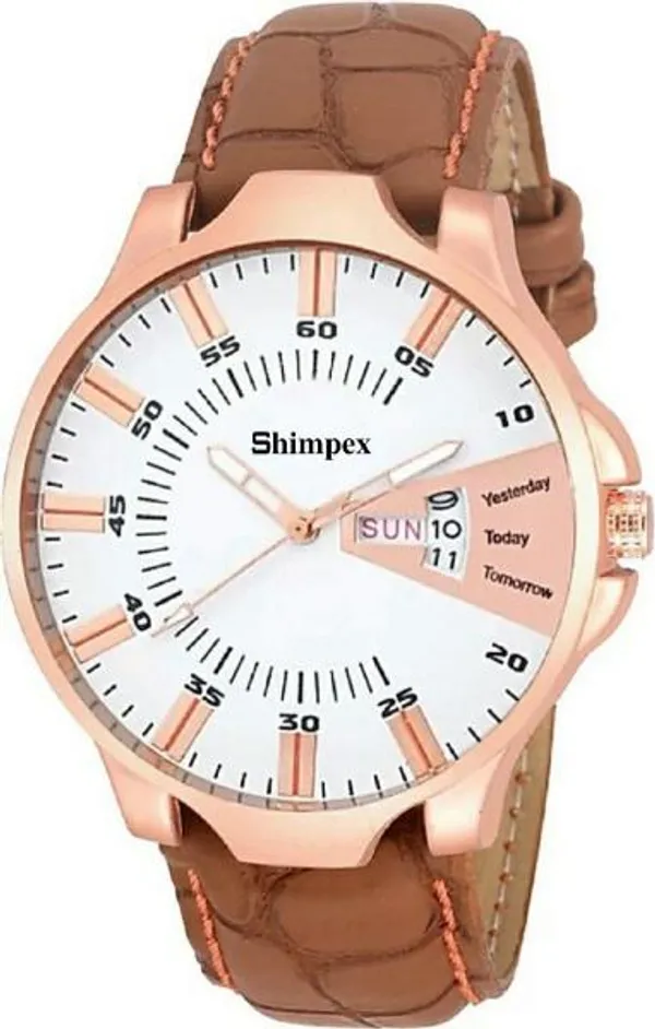 Premium_Watches_White_Genuine_Leather_Men_Waterproof_With_A_One_Year_Warranty_Day_And_Date_Analog