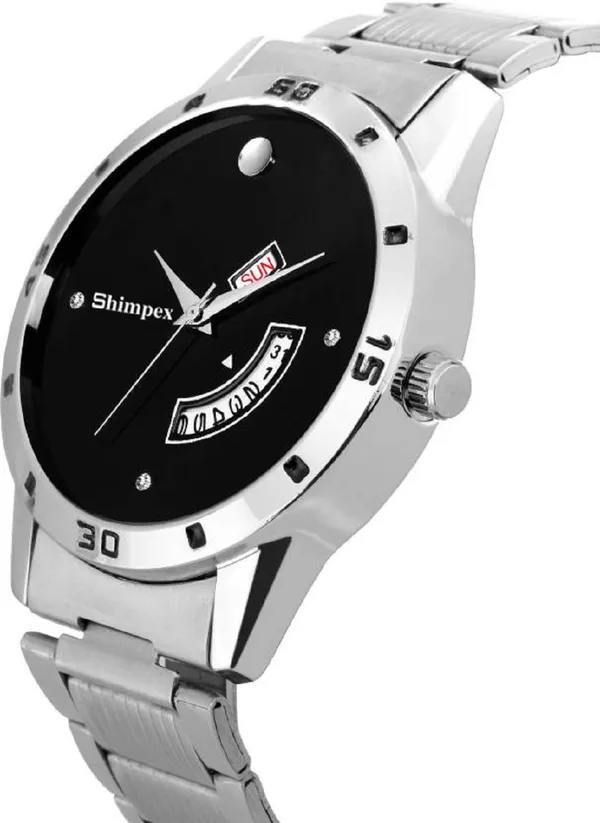 Premium_Watches_Black_Metal_Men_Waterproof_With_A_One_Year_Warranty_Day_And_Date_Analog