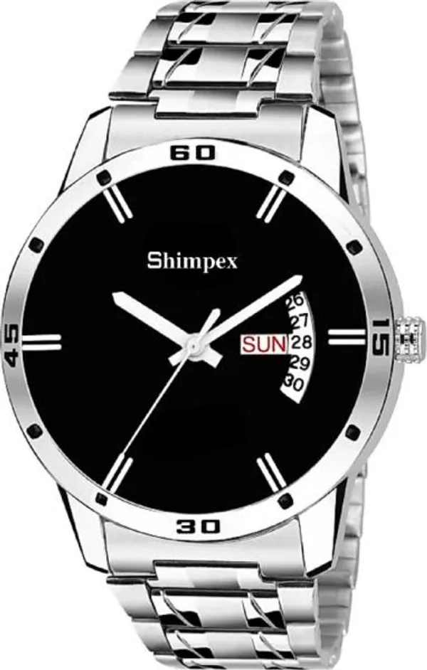 Premium_Watches_Black_Genuine_Leather_Men_Waterproof_With_A_One_Year_Warranty_Day_And_Date_Analog