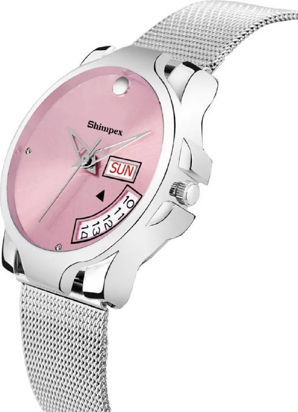 Premium_Watches_Blue_Pink_Metal_Men_&_Women_Waterproof_With_A_One_Year_Warranty_Day_And_Date_Analog