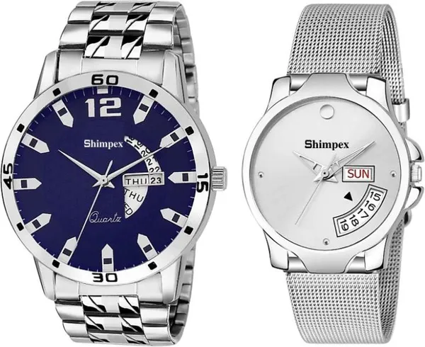 Premium_Watches_White_Metal_Genuine_Leather_Boys_&_Girls_Waterproof_With_A_One_Year_Warranty_Day_And_Date_Analog