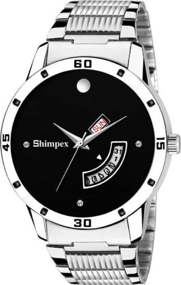 Premium_Watches_Black_Stainless_Steel_Boys_Waterproof_With_A_One_Year_Warranty_Day_And_Date_Analog