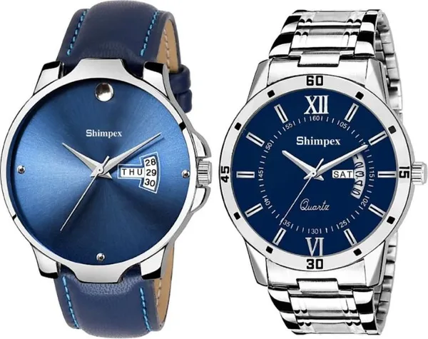 Premium_Watches_Blue_Genuine_Leather_Men_Waterproof_With_A_One_Year_Warranty_Day_And_Date_Analog