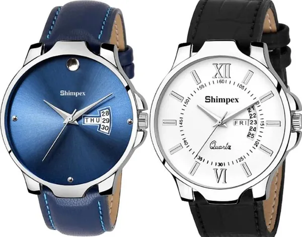 Premium_Watches_Blue_Genuine_Leather_Men_Waterproof_With_A_One_Year_Warranty_Day_And_Date_Analog