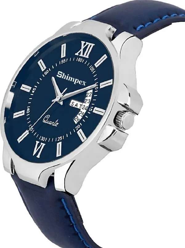 Premium_Watches_Blue_Genuine_Leather_Boys_Waterproof_With_A_One_Year_Warranty_Day_And_Date_Analog