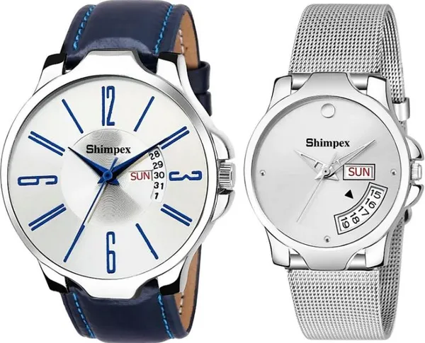 Premium_Watches_White_Metal_Couple_Waterproof_With_A_One_Year_Warranty_Day_And_Date_Analog
