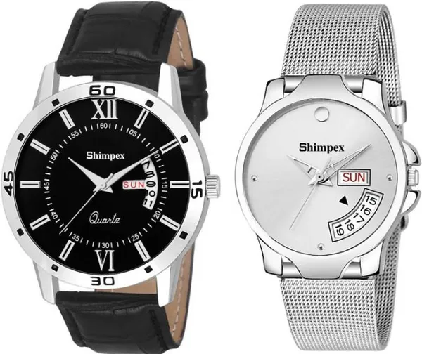 Premium_Watches_White_Metal_Couple_Waterproof_With_A_One_Year_Warranty_Day_And_Date_Analog