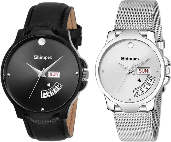 Premium_Watches_White_Metal_Couple_Waterproof_With_A_One_Year_Warranty_Day_And_Date_Analog