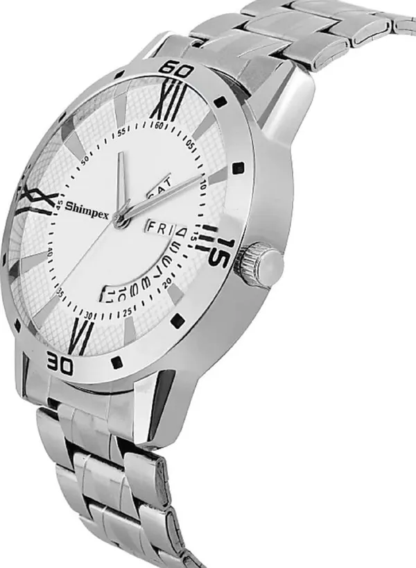 Premium_Watches_White_Genuine_Leather_Boys_Waterproof_With_A_One_Year_Warranty_Day_And_Date_Analog