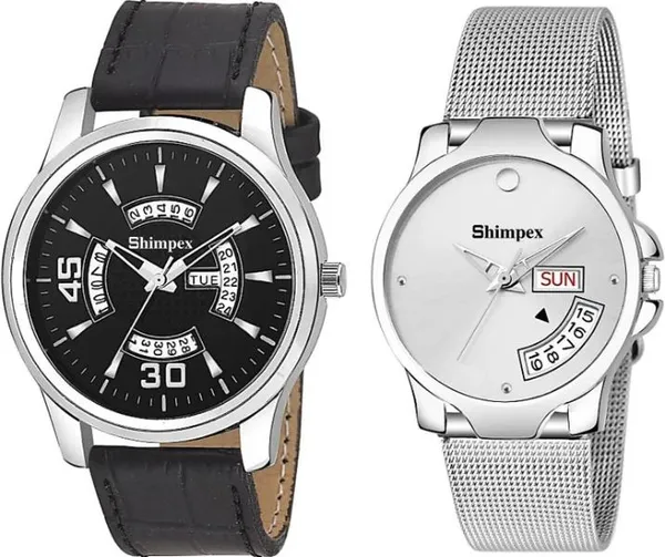 Premium_Watches_White_Metal_Couple_Waterproof_With_A_One_Year_Warranty_Day_And_Date_Analog