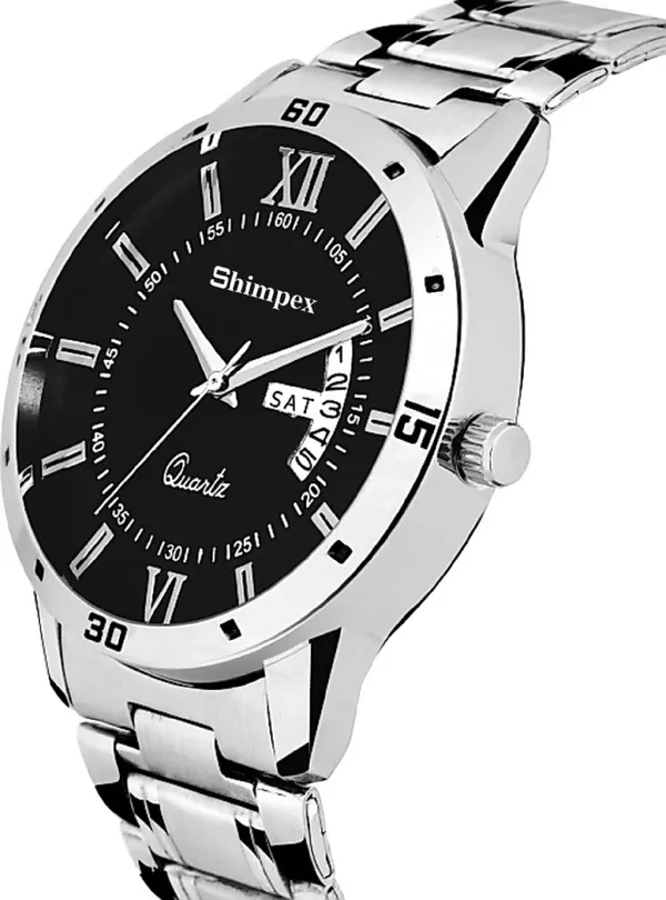 Premium_Watches_Black_Stainless_Steel_Boys_Waterproof_With_A_One_Year_Warranty_Day_And_Date_Analog