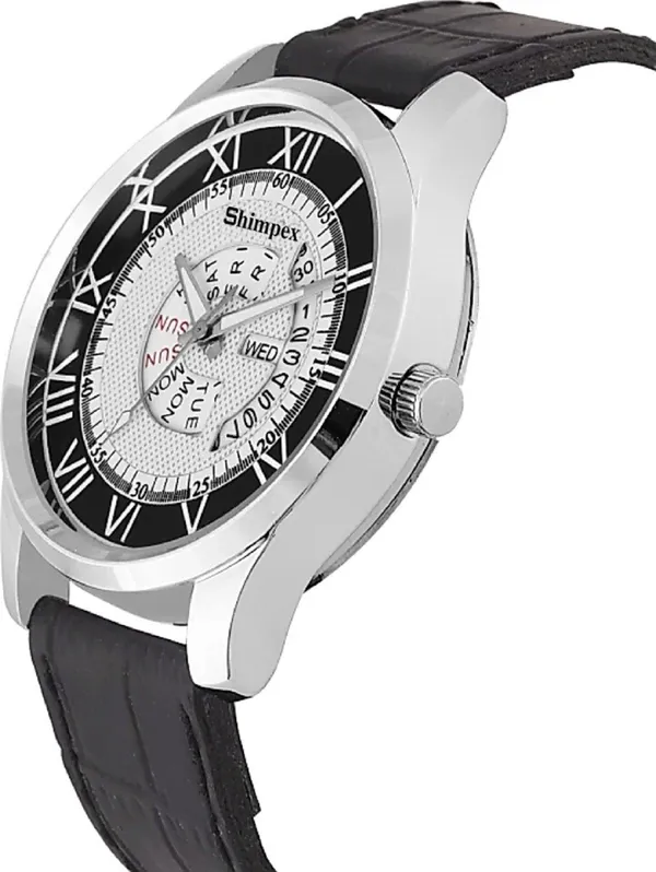 Premium_Watches_Blue_Black_Stainless_Steel_Genuine_Leather_Boys_&_Girls_Waterproof_With_A_One_Year_Warranty_Day_And_Date_Analog