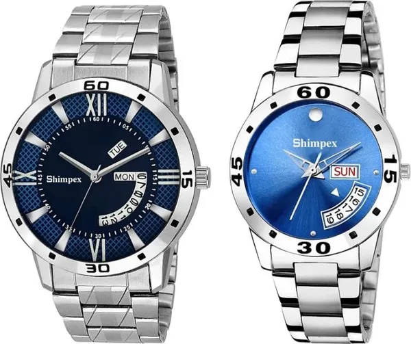 Premium_Watches_White_Genuine_Leather_Metal_Couple_Waterproof_With_A_One_Year_Warranty_Day_And_Date_Analog