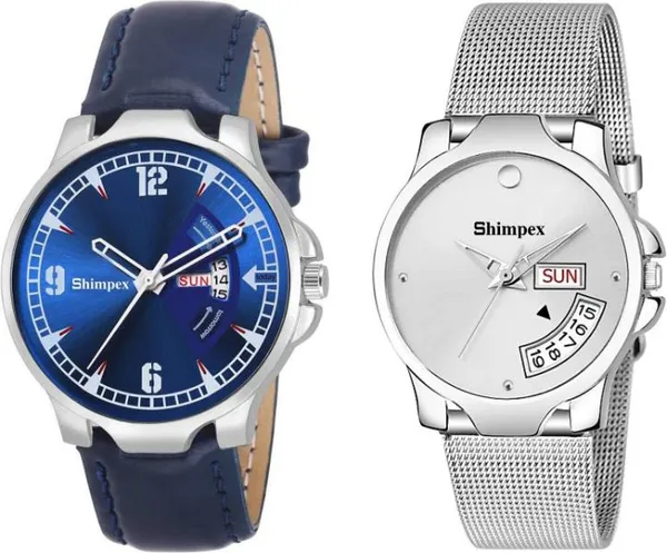 Premium_Watches_White_Metal_Couple_Waterproof_With_A_One_Year_Warranty_Day_And_Date_Analog