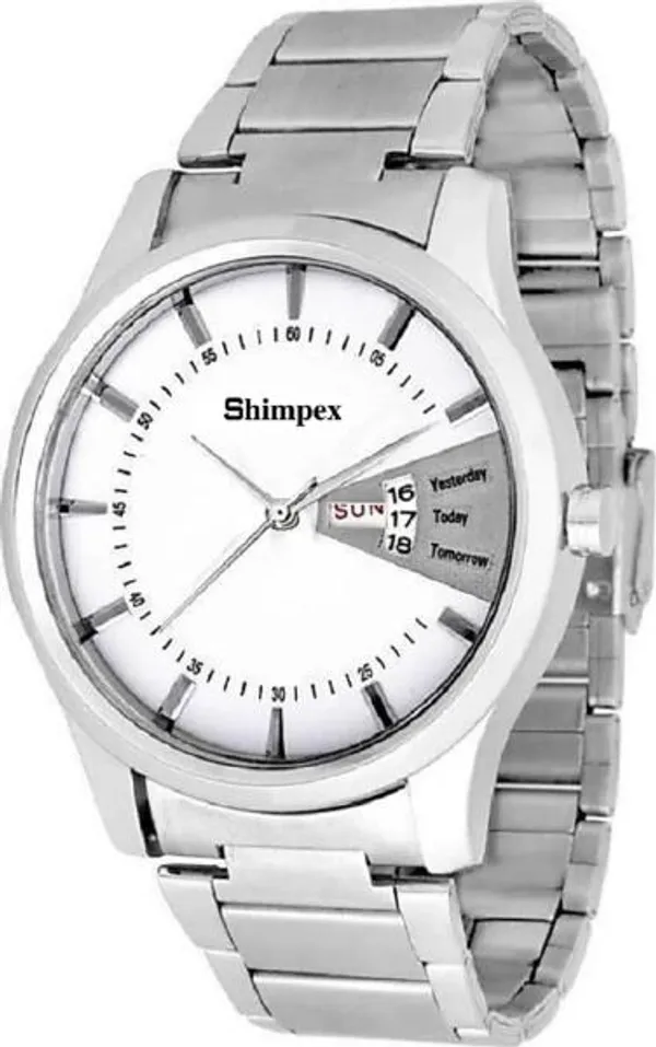 Premium_Watches_White_Stainless_Steel_Men_Waterproof_With_A_One_Year_Warranty_Day_And_Date_Analog
