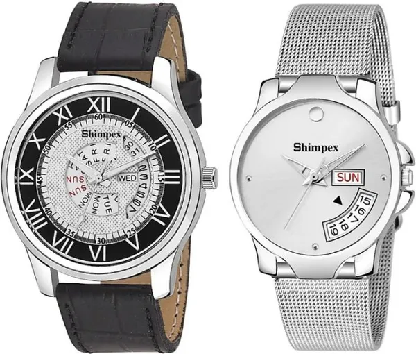 Premium_Watches_White_Metal_Couple_Waterproof_With_A_One_Year_Warranty_Day_And_Date_Analog