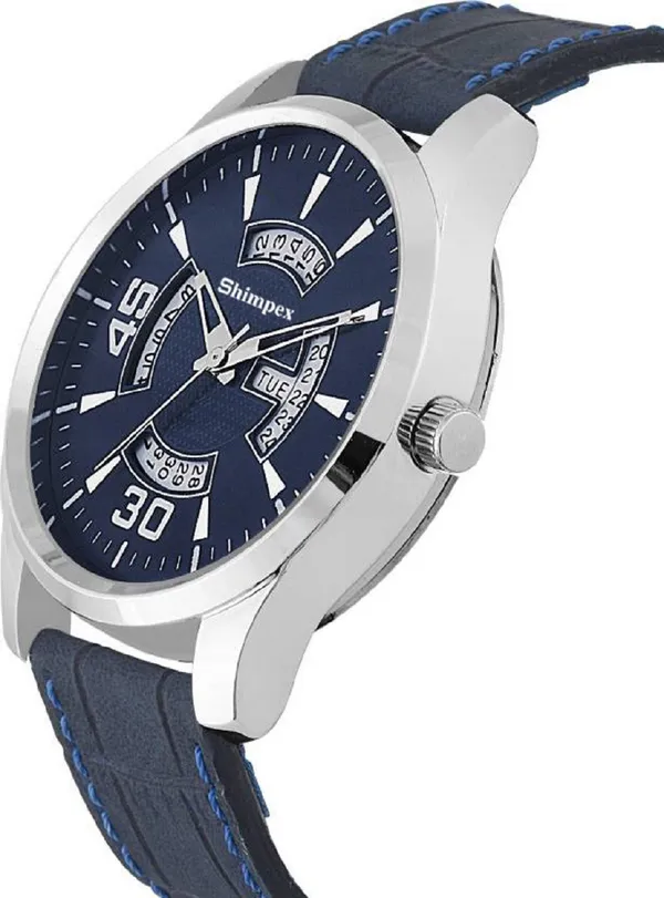 Premium_Watches_Blue_Genuine_Leather_Men_Waterproof_With_A_One_Year_Warranty_Day_And_Date_Analog