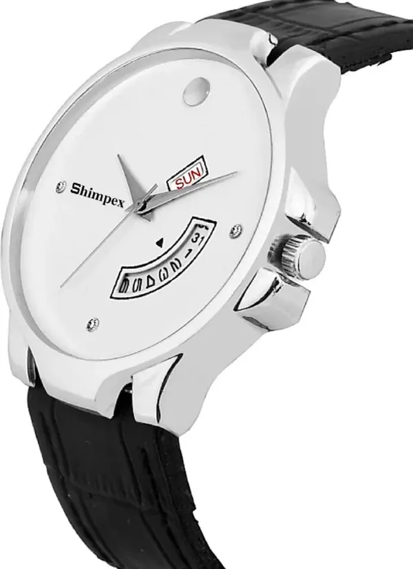 Premium_Watches_White_Genuine_Leather_Boys_Waterproof_With_A_One_Year_Warranty_Day_And_Date_Analog