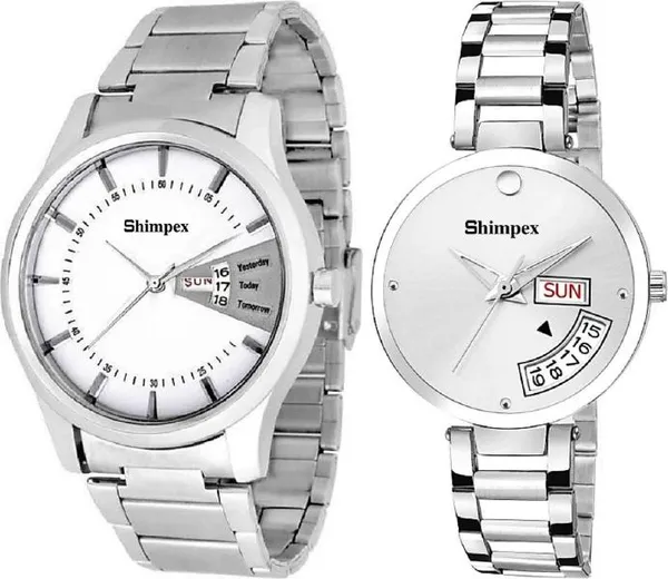 Premium_Watches_Silver_Metal_Men_&_Women_Waterproof_With_A_One_Year_Warranty_Day_And_Date_Analog