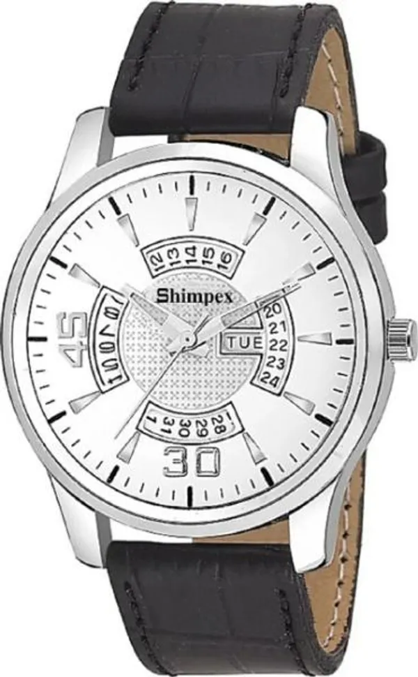 Premium_Watches_White_Genuine_Leather_Men_Waterproof_With_A_One_Year_Warranty_Day_And_Date_Analog