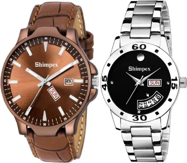 Premium_Watches_Black_Bronze_Metal_Genuine_Leather_Men_&_Women_Waterproof_With_A_One_Year_Warranty_Day_And_Date_Analog