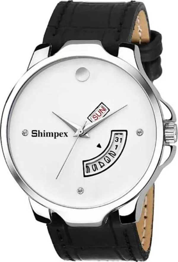 Premium_Watches_White_Genuine_Leather_Boys_Waterproof_With_A_One_Year_Warranty_Day_And_Date_Analog