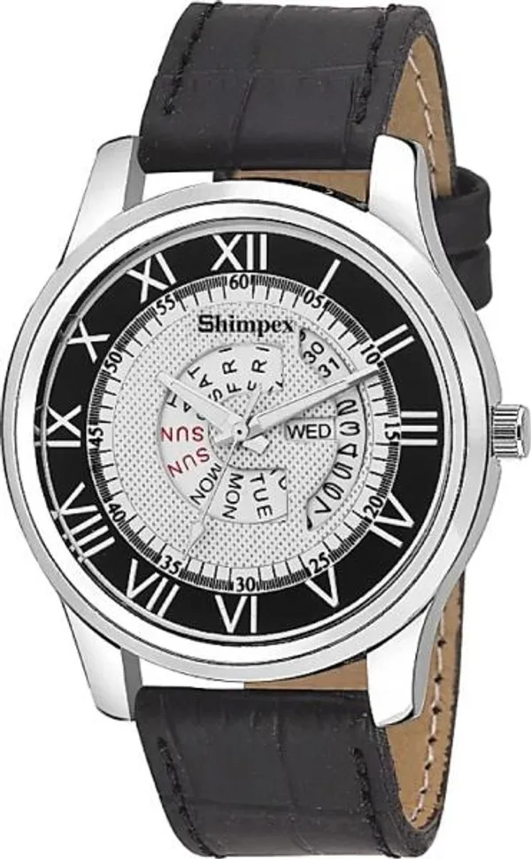 Premium_Watches_White_Genuine_Leather_Boys_Waterproof_With_A_One_Year_Warranty_Day_And_Date_Analog