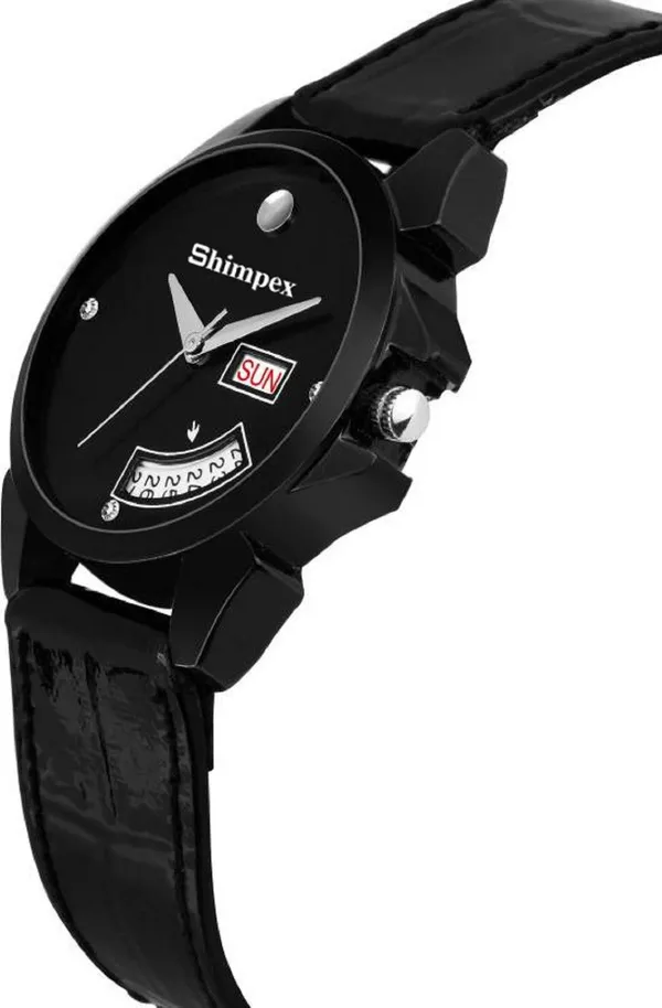 Premium_Watches_Blue_Black_Genuine_Leather_Boys_&_Girls_Waterproof_With_A_One_Year_Warranty_Day_And_Date_Analog