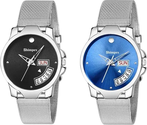 Shimpex_Good_Quality__Watches_Blue_Metal_Girls_Waterproof_With_A_One_Year_Warranty_Day_And_Date_Analog