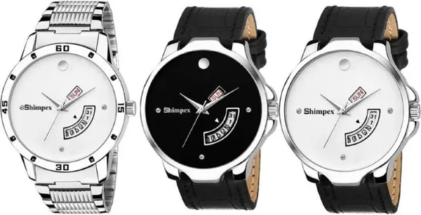 Premium_Watches_White_Stainless_Steel_Boys_Waterproof_With_A_One_Year_Warranty_Day_And_Date_Analog