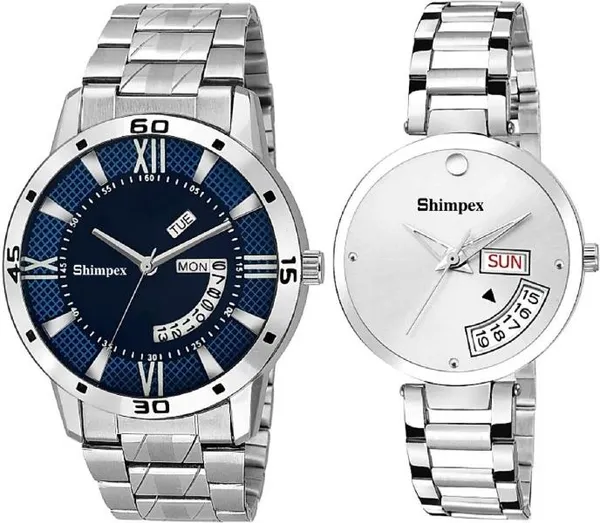 Shimpex_Good_Quality__Watches_Blue_White_Metal_Couple_Waterproof_With_A_One_Year_Warranty_Day_And_Date_Analog