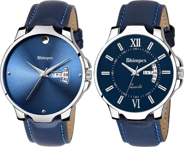 Premium_Watches_Blue_Genuine_Leather_Men_Waterproof_With_A_One_Year_Warranty_Day_And_Date_Analog