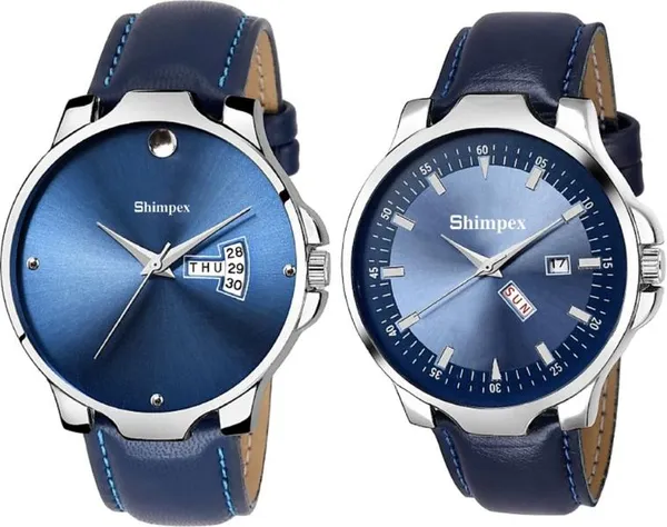Premium_Watches_Blue_Genuine_Leather_Men_Waterproof_With_A_One_Year_Warranty_Day_And_Date_Analog