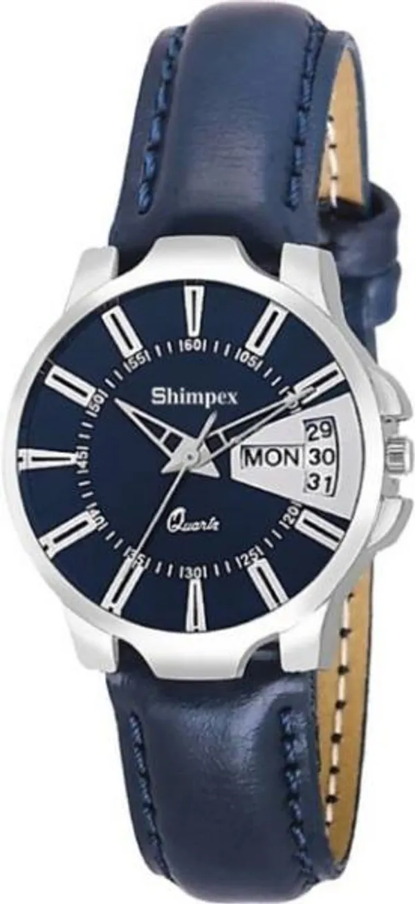 Premium_Watches_Blue_Genuine_Leather_Girls_Waterproof_With_A_One_Year_Warranty_Day_And_Date_Analog